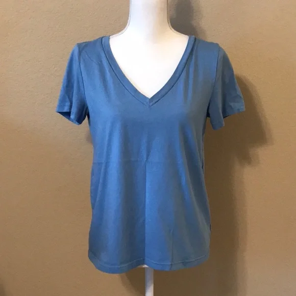 GAP Organic V-Neck Cotton T-Shirt - Picture 2 of 10